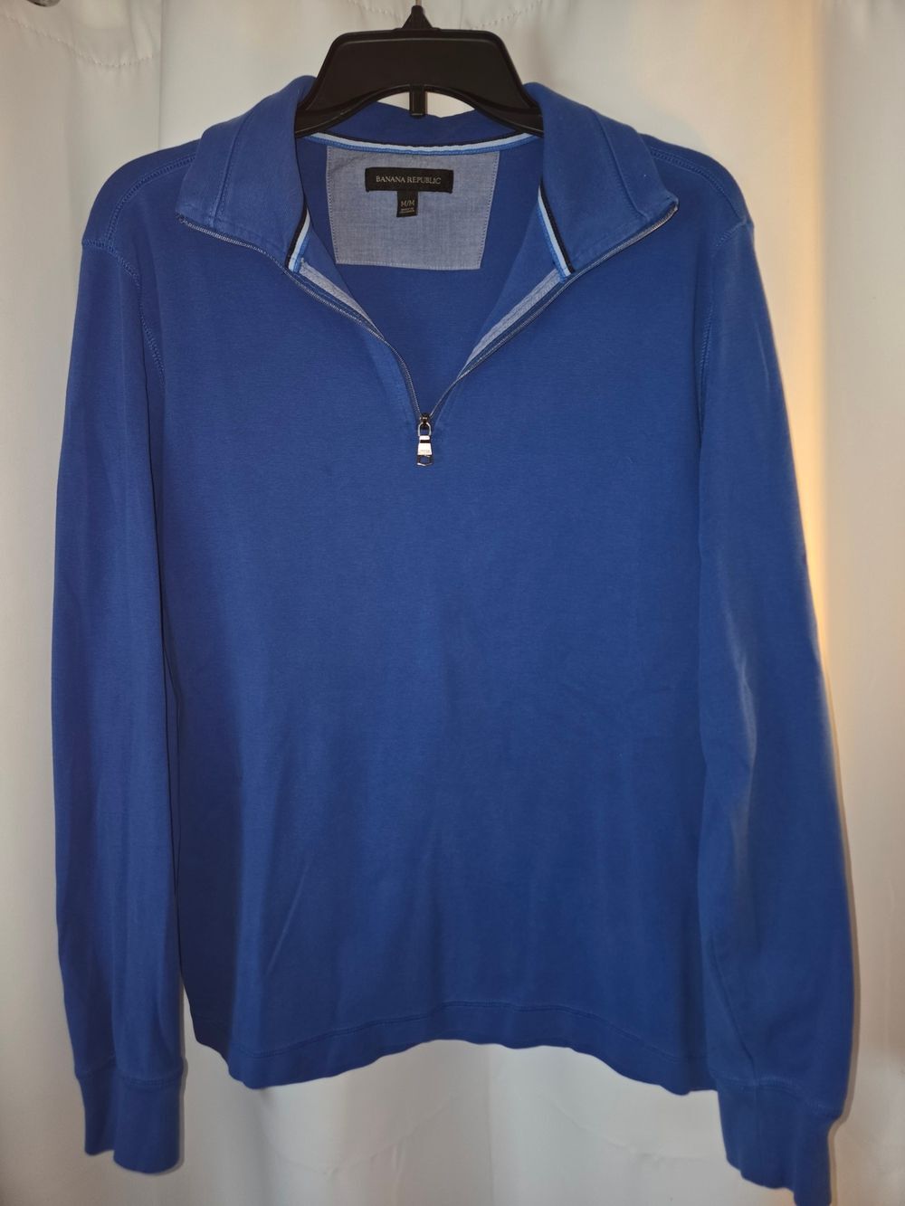 Banana Republic Men’s Blue Half-Zip Pullover Sweater - M
